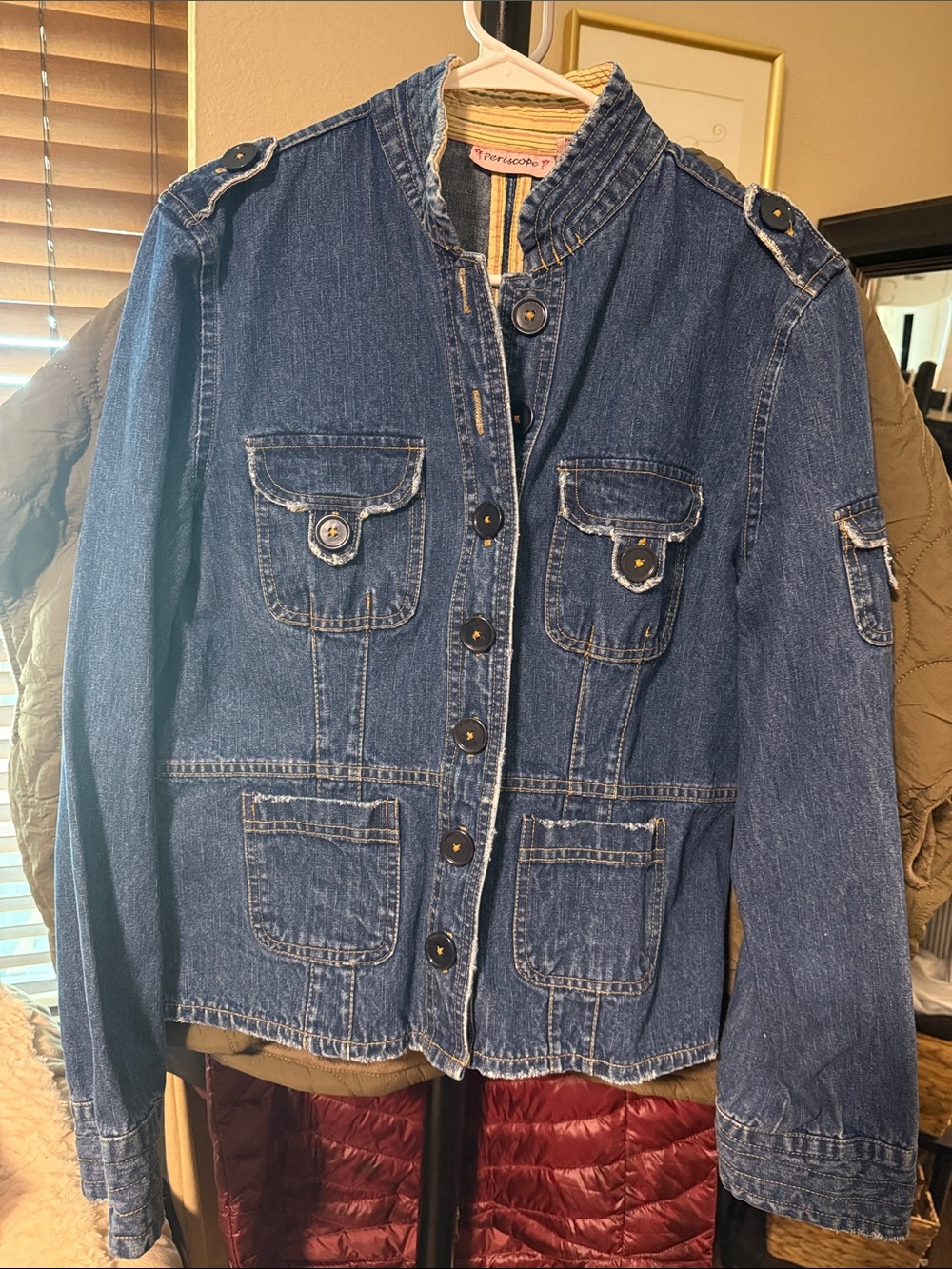 Kids Denim Button-Front Jacket - Blue